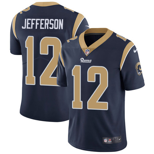 Nike Rams #12 Van Jefferson Navy Blue Team Color Youth Stitched NFL Vapor Untouchable Limited Jersey